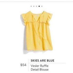 Skies are blue Vesler Ruffle detail